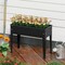 Costway 1/2 PCS Raised Garden Bed, Elevated Metal Planter Box with Legs and Drainage Holes Green/Black